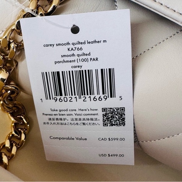 Kate Spade Carey Medium Quilted Flap Shoulder Bag Light Pink - Picture 11 of 11